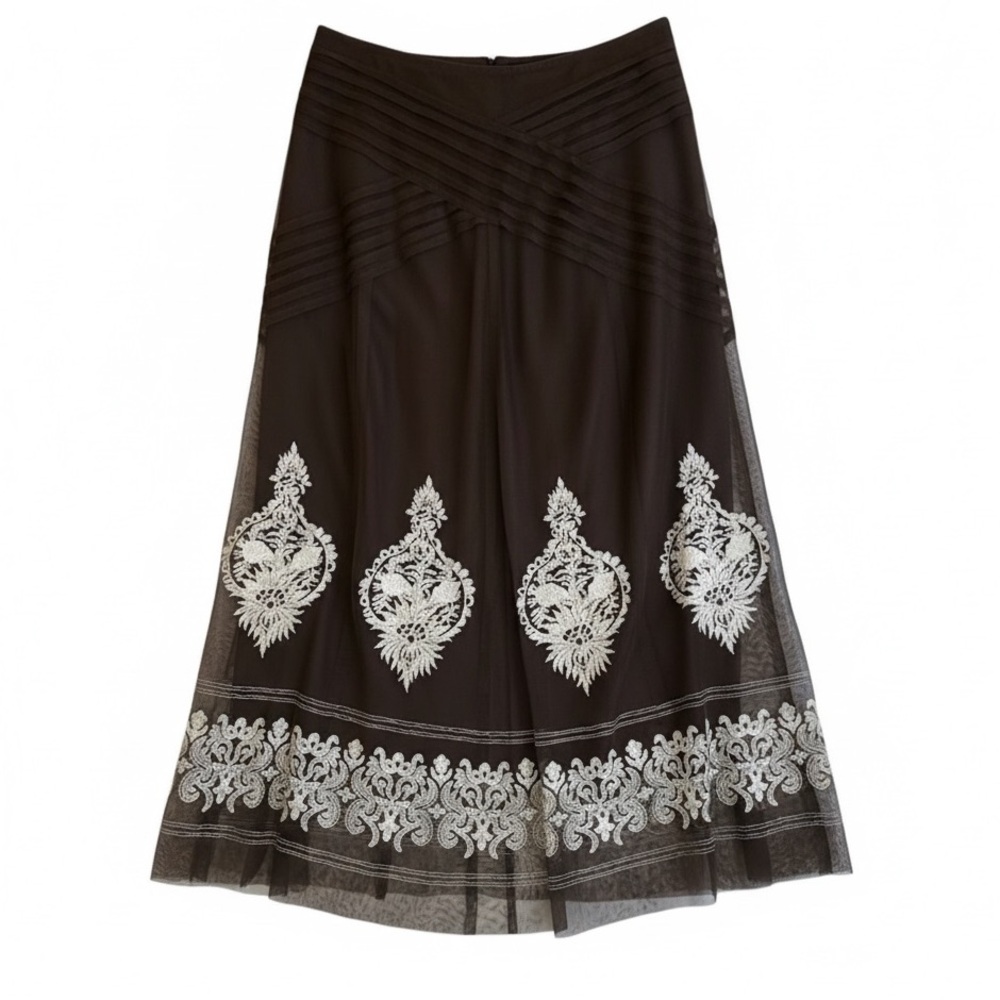 Nygaardβ Collection Petites Embellished Mesh A-Line Skirt β Size 4P